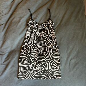 ZARA black and white mini dress